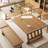 Burlywood Rectangular Solid Wood desk-108771904