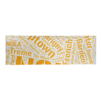 Tapis de la surface orange à tissage plat rand cites city barhood districts