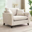 Fauteuil surdimensionné de 46,3 po, tissu chenille, fauteuil confortable et demi-canapé simple avec coussin-649879466