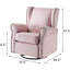 Élégante chaise rose avec housse amovible et garniture cloutée - pour le salon, planeur polyvalent qui s'adapte à l'espace