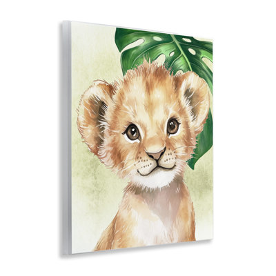 «Jungle Friends Baby Lion», art mural par Christine Simpson