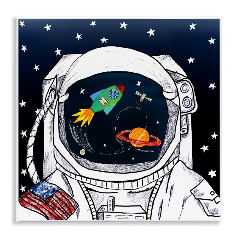 «US Astronaut Suite Space Galaxy Reflection» par Sangita Bachelet - impression d'art graphique