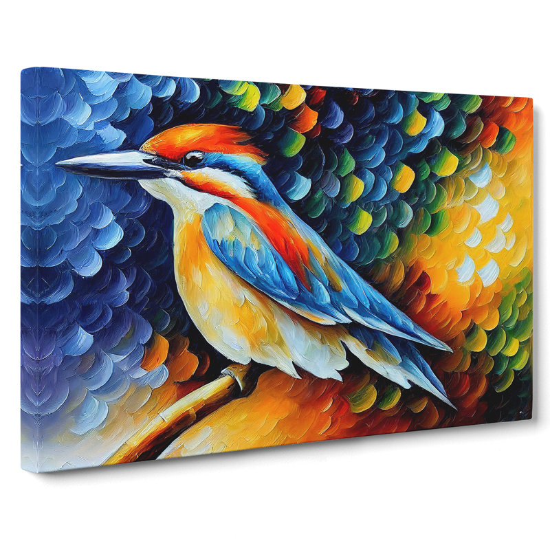 Kingfisher Bird - Wrapped Canvas, 35cm H x 50cm W x 3cm D