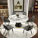 Ryding Modern Round Sintered Stone Dining Table with Rotating Tray