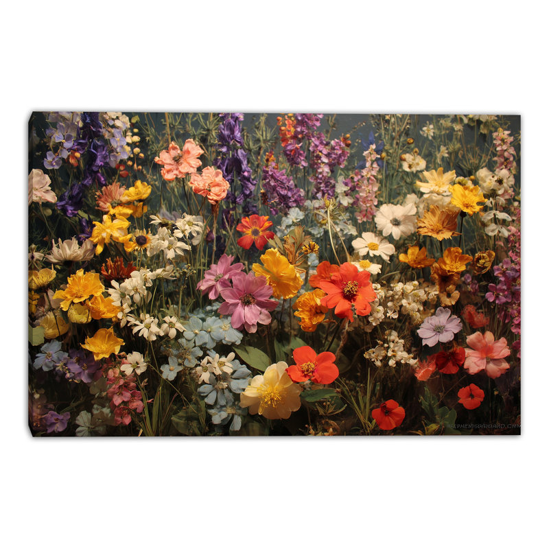 «Painterly Petal Study», art mural sur toile, 24"W x 16"H x 1.5"D