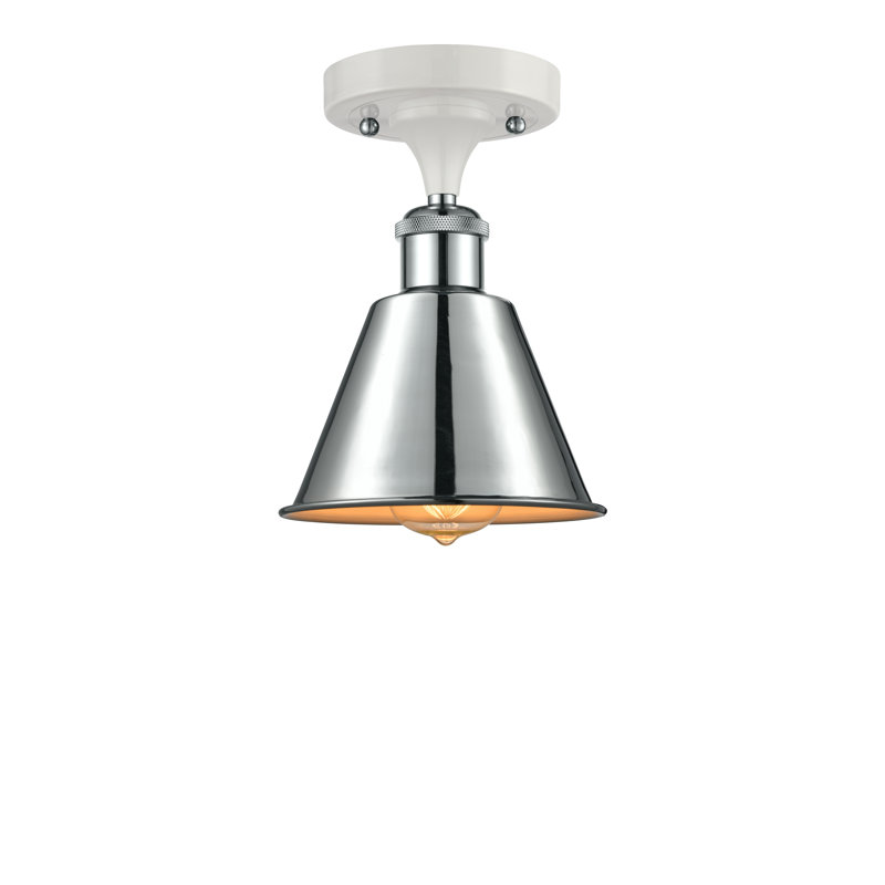 Plafonnier semi-encastré à 1 lumière de 7 po Farlane, Chrome poli, Ampoule DEL 6 watts Vinage, Chrome poli