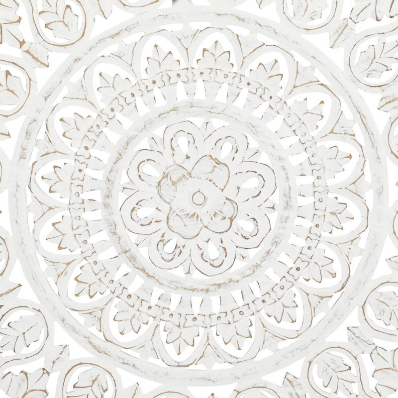 Carved Mandala Round Wall Décor, 36" H x 36" W x 1" D