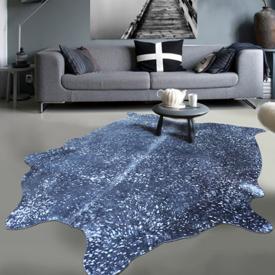 Tapis argenté/noir exquis brillante acid vache Derby