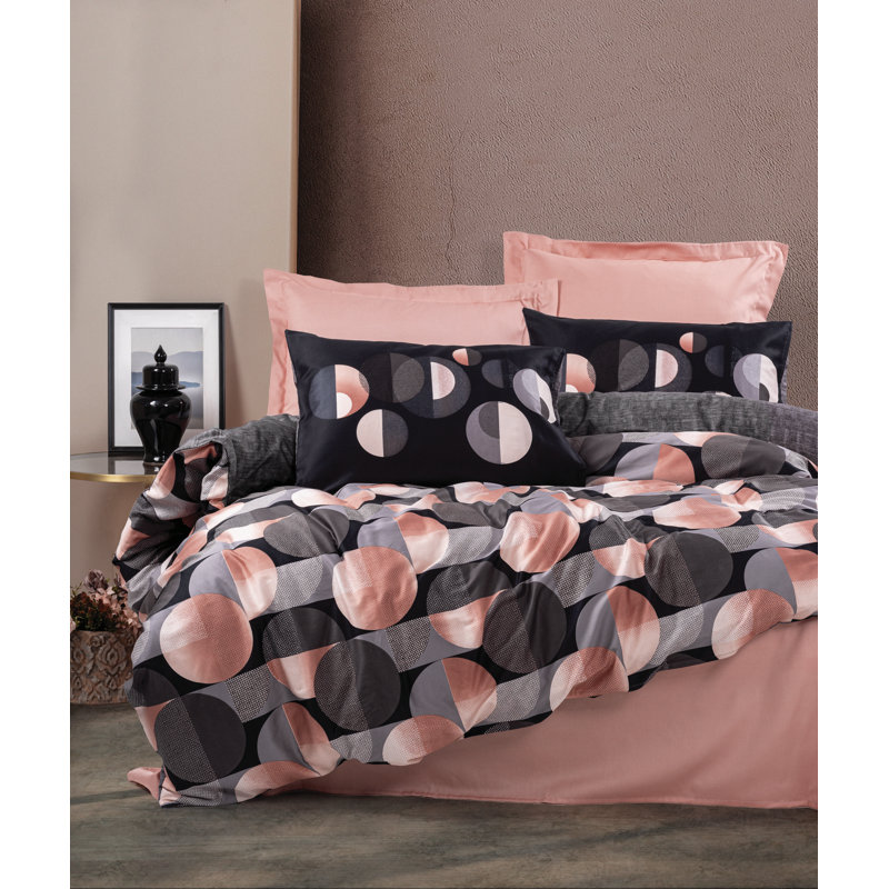 Heaton Geometric Shapes Duvet Cover with Pillowcases, 200 x 200 cm