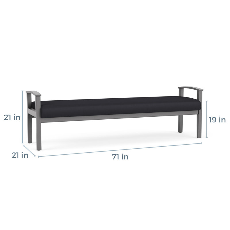 Banc en bois massif Amherst, Étain, Noir Patriot Plus