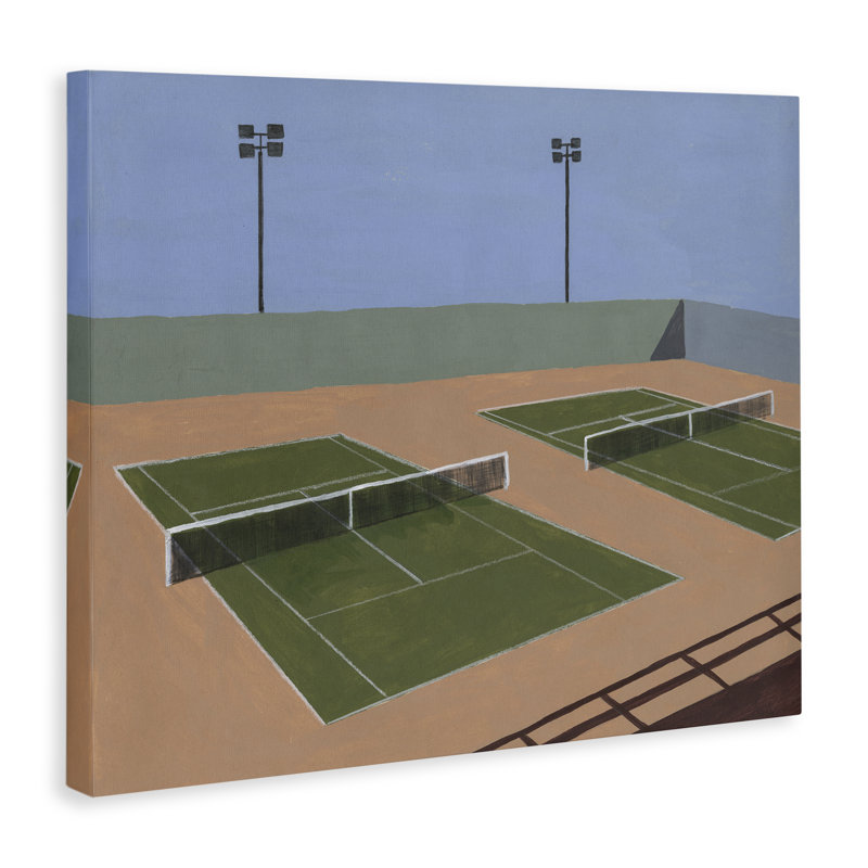 «Tennis Court», art mural par Michael Willett, H 36 po x l 48 po