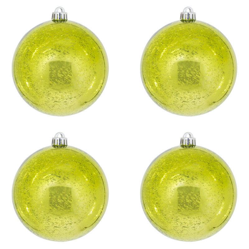 Shiny Mercury Ball Ornament, Lime
