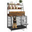 Mobilier moderne pour cage de chien avec tablettes de rangement-852966494
