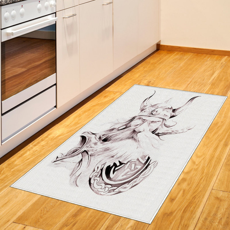 Tapis décoratif à haute densité en polyfibre, Rectangle 2 pi 7 po x 5 pi