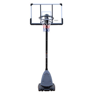 DAILYLIFE 44'' W Steel Portable Full-Size Basketball Hoop with Breakaway Rim