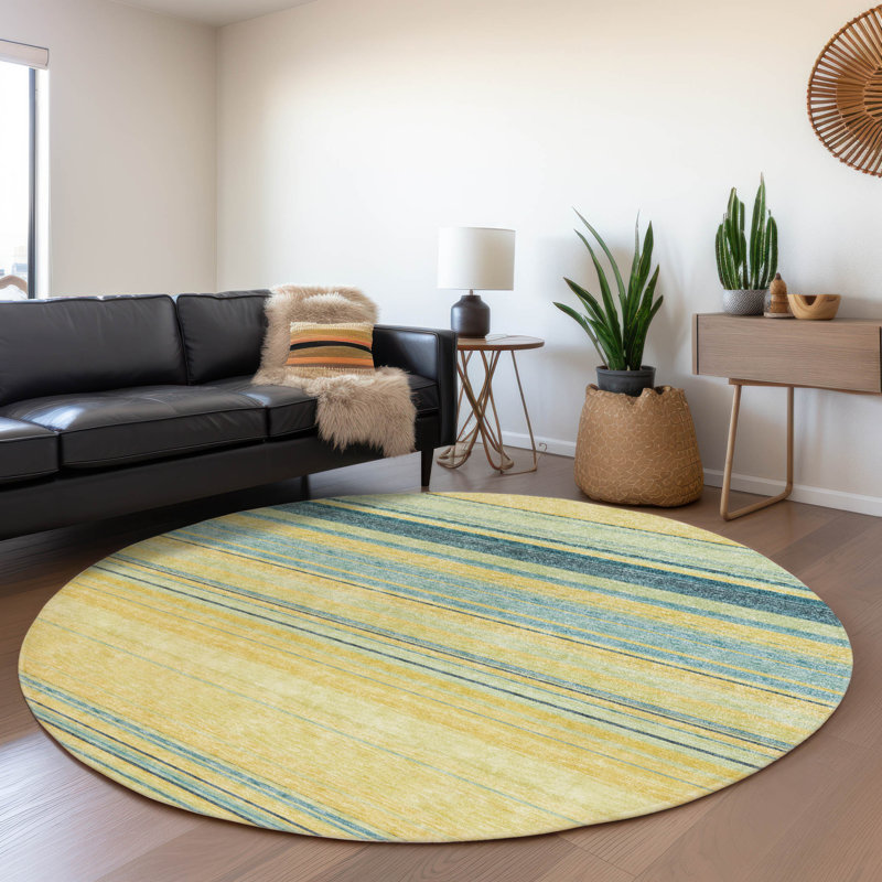 Tapis Chayden avec envers antidérapant, Rond 8 pi