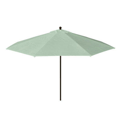 11 Foot Matted White Commercial Patio Umbrella With Fiberglass Ribs Pulley Lift In Spa Sunbrella