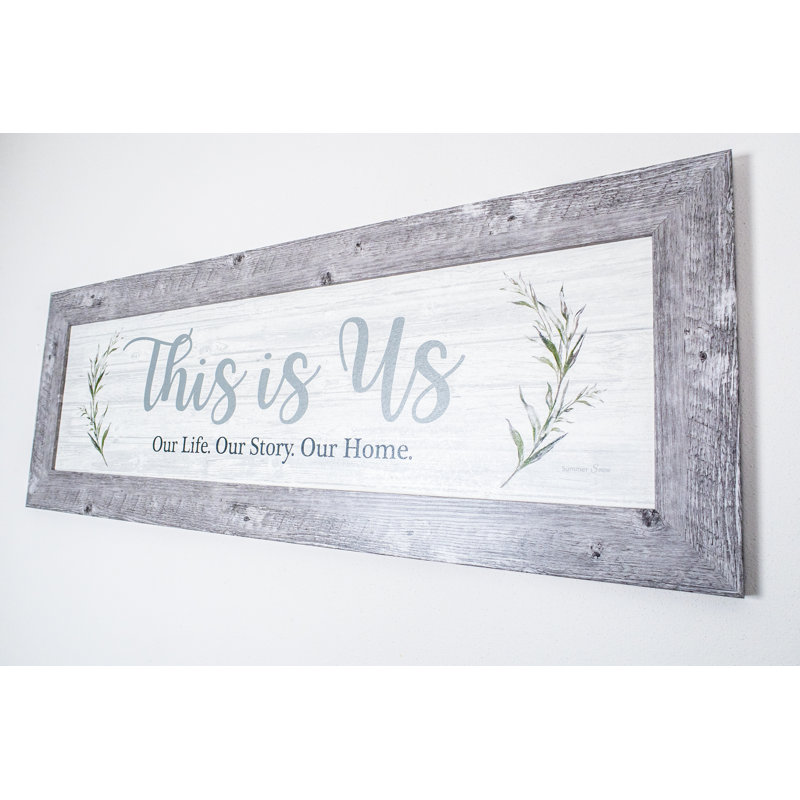 «This Is Us», reproduction d'art graphique encadrée, gris