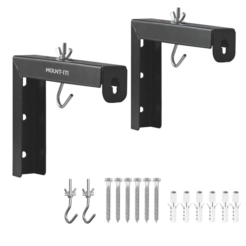 6" Universal Projector Screen Mount - Wall Or Ceiling Installation, Black