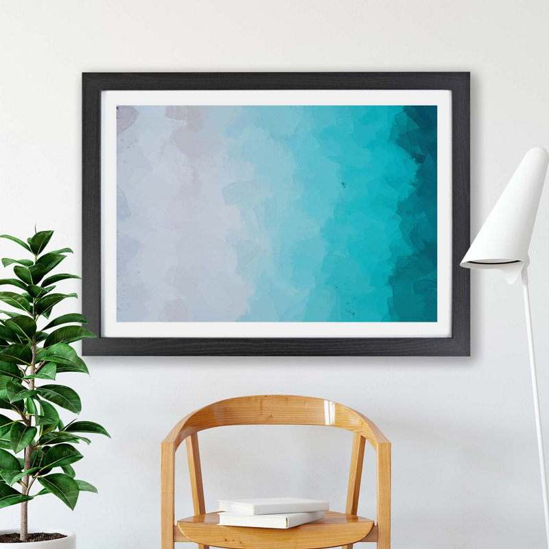 Treasure Island Beach In Fiji - Single Picture Frame Painting, Black, 24cm H x 33cm W x 2cm D
