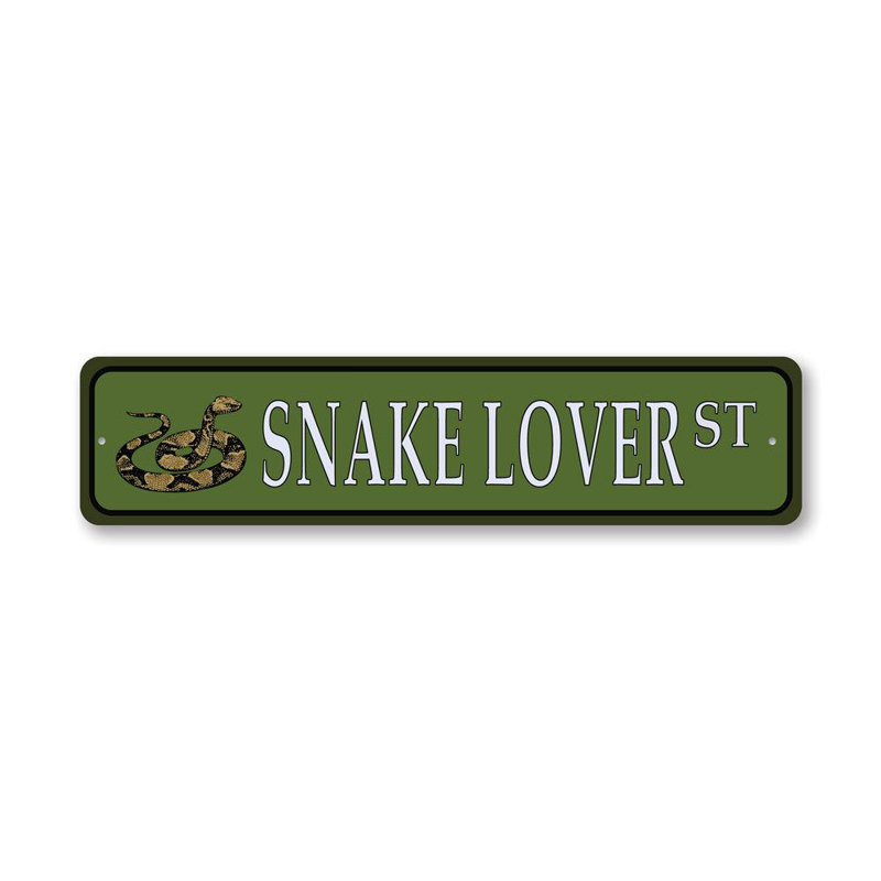 Plaque en aluminium Snake Street, H 6 po x l 24 po x P 0,06 po