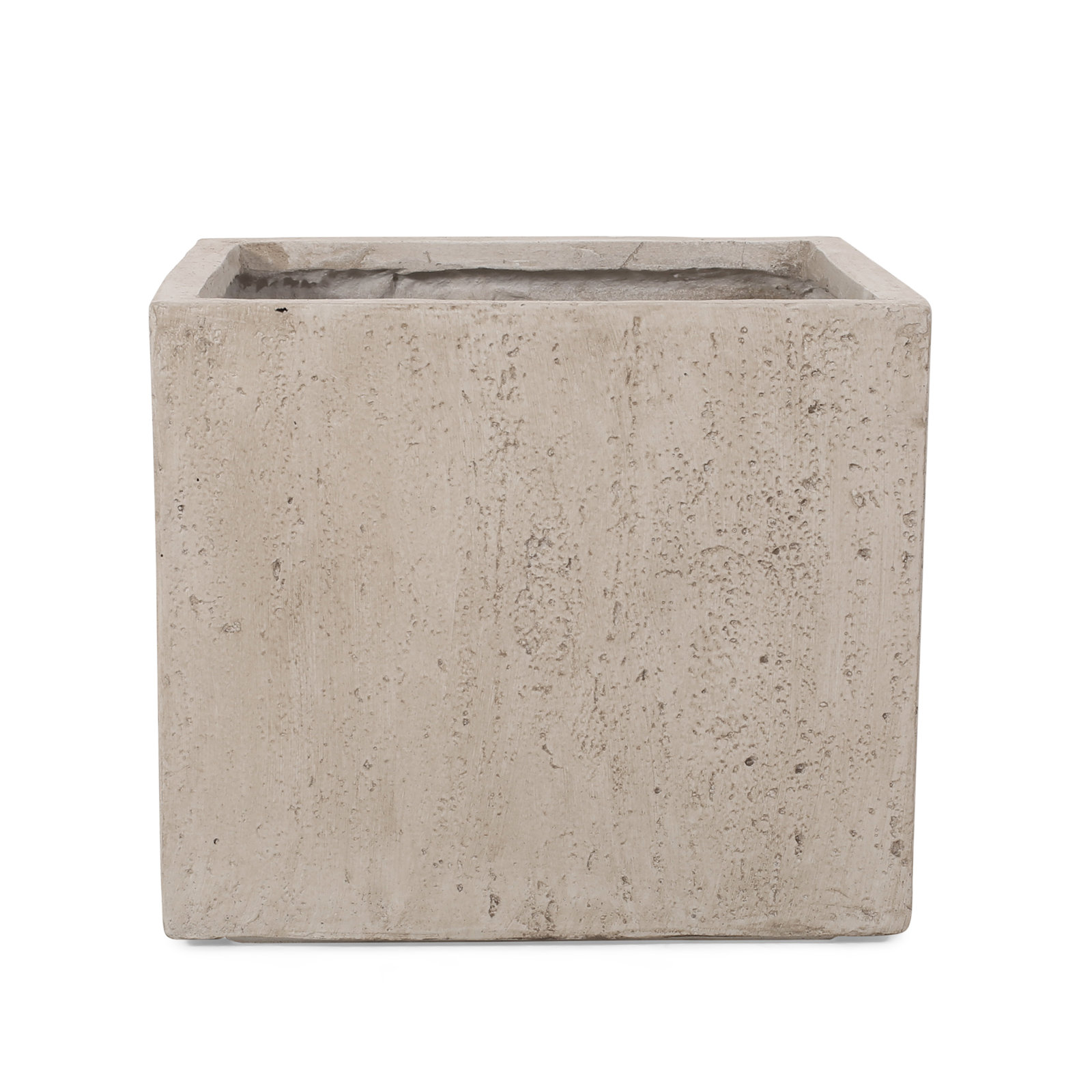 35" Pot Planter, White, 1, 18.75" H x 21.5" W x 21.5" D