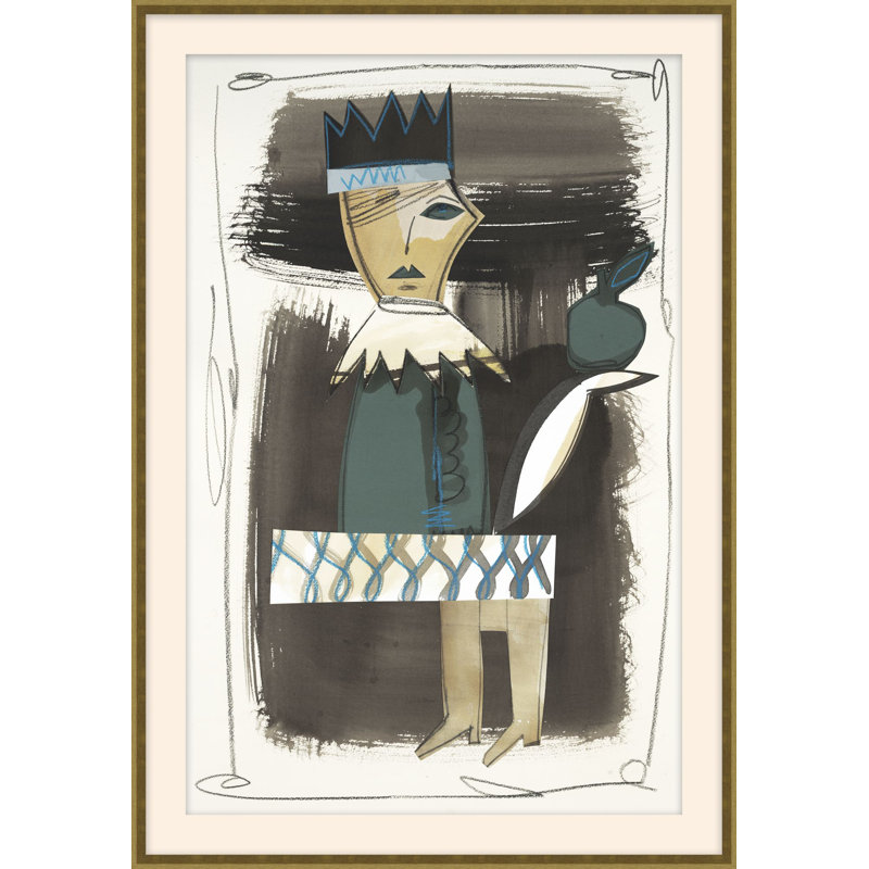 Romantic Figures 6 Framed Acrylic Painting Print, 19.75" H x 14.75" W