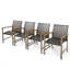 Ensemble de chaises d'extérieur en rotin avec accoudoirs en bois d'acacia et lattes de piscine Latitude Run®