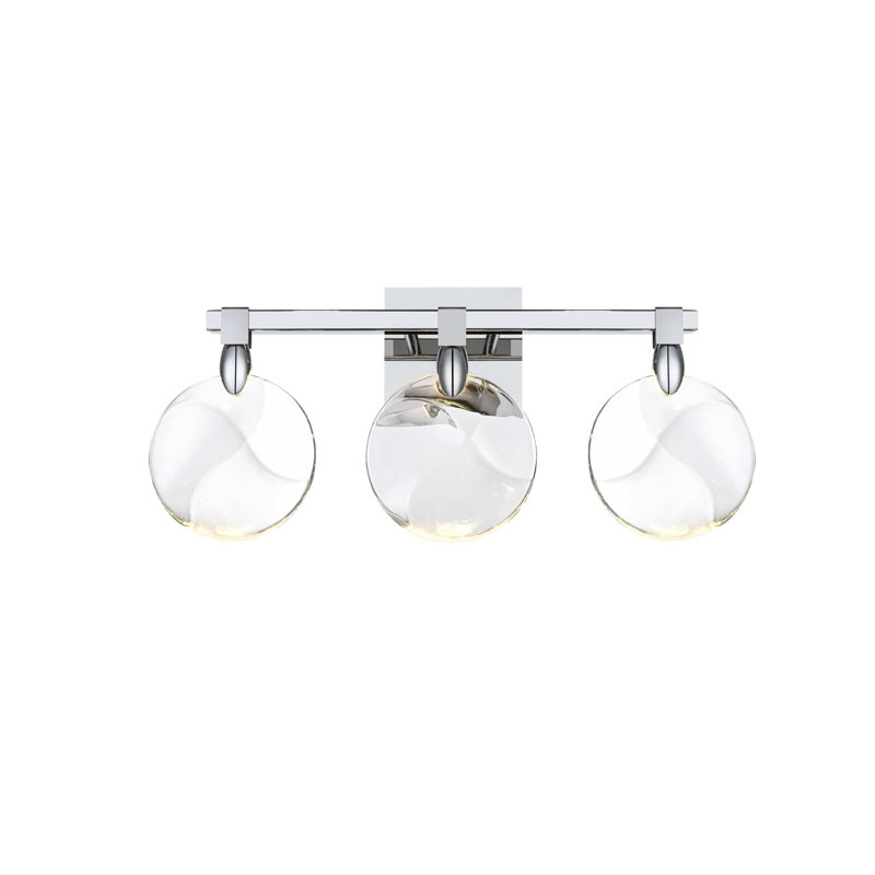 Applique murale en cristal 22 po Cambell, Chrome
