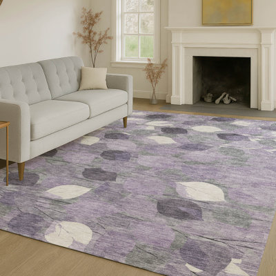 Tapis floral intérieur / extérieur lavable à la machine Chantille ACN2444