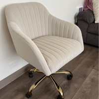 Adan Task Chair Etta Avenue Upholstery Color: Tan