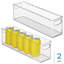 Bac de rangement empilable en plastique iDesign - Bac de rangement avec poignées pour l'organisation de la cuisine - Idéal pour le réfrigérateur ou les armoires