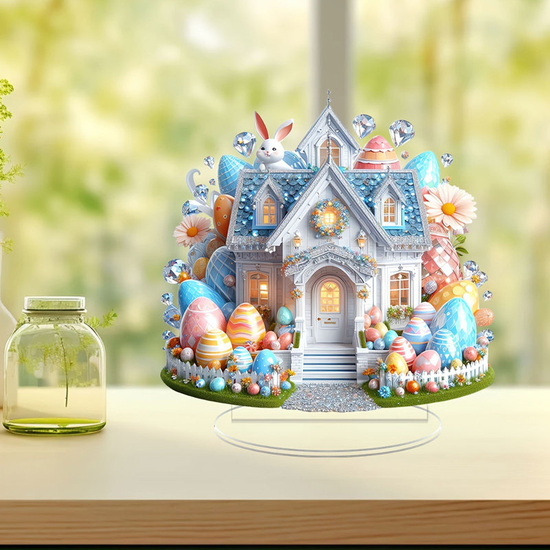 Easter Castle Easter Flat Acrylic Ornament