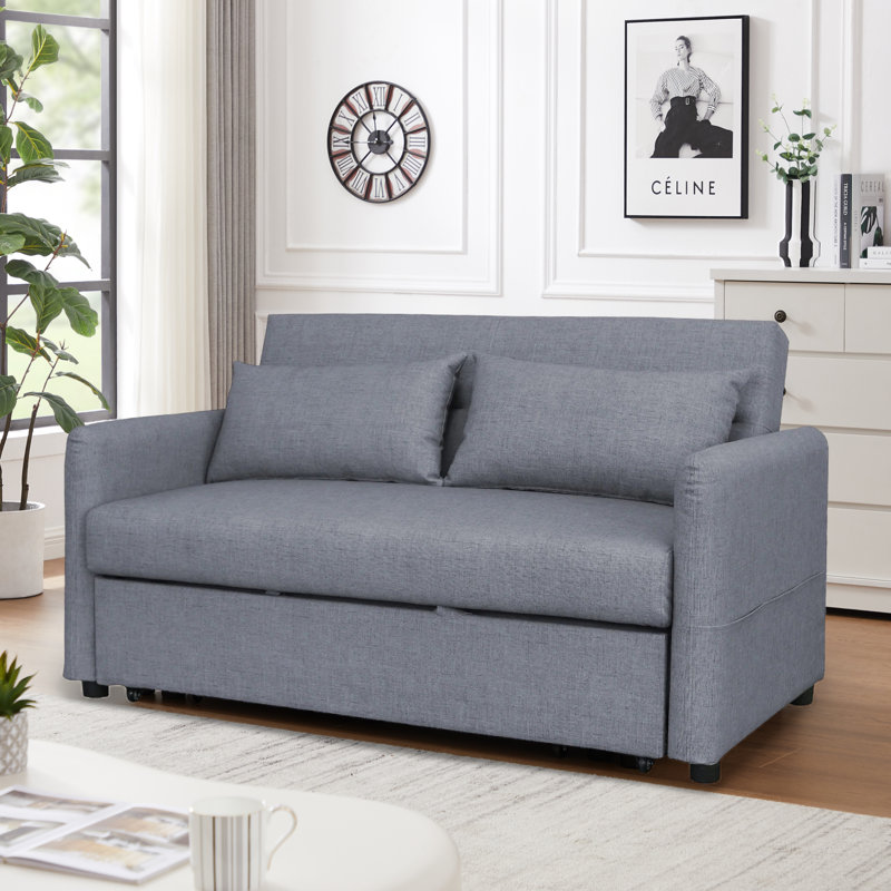 Evella Upholstered Sofa, Gray