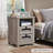 Rimmer 18"W Farmhouse 2-Drawer Wood End Table, Small Side Table With Charging Station-2072846007