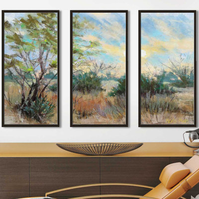 " Texas Sunrise " by Nancie King Mertz 3 - Pieces Painting Print