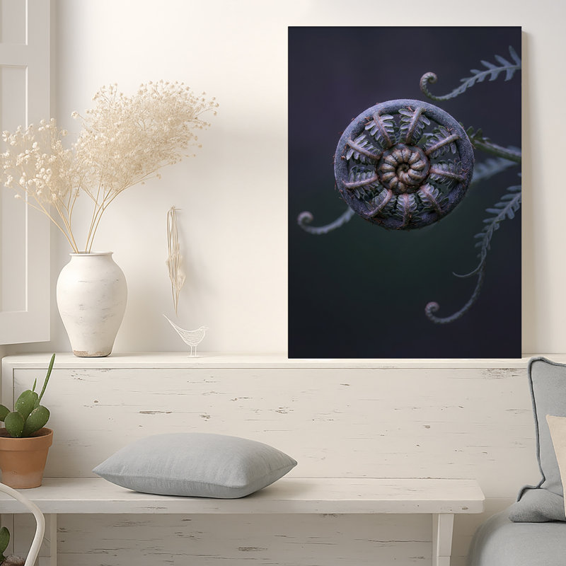 Toile fougère fougère spirale, 48"H x 32"W