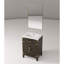 24 po L 18 po x P 18 po - Support de salle de bain en chêne brun - comptoir en acrylique et miroir inclus