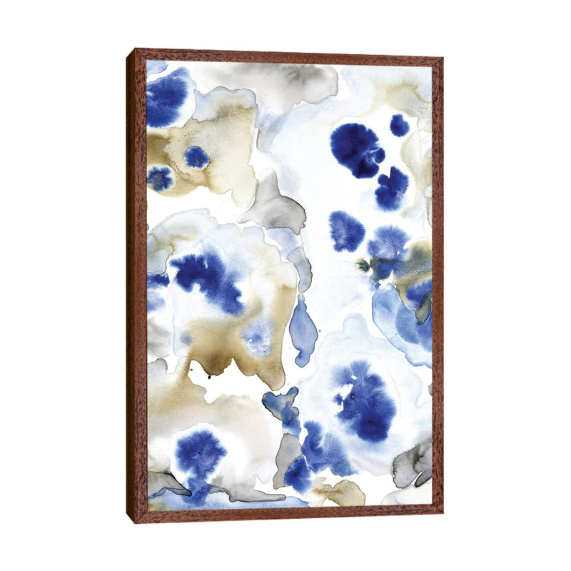 Blue Pansies II by Tim OToole - Gallery-Wrapped Canvas Giclée on Canvas, Classic Wood Floater Framed, 152.5 cm H x 101.5 cm W