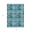 Teal Floral Medallion Washable Non Skid Indoor Outdoor Area Rug-115315920