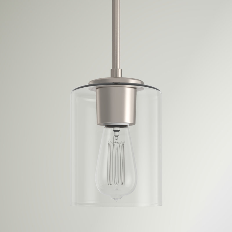 Raelyn 1 - Light Single Pendant, Satin Platinum