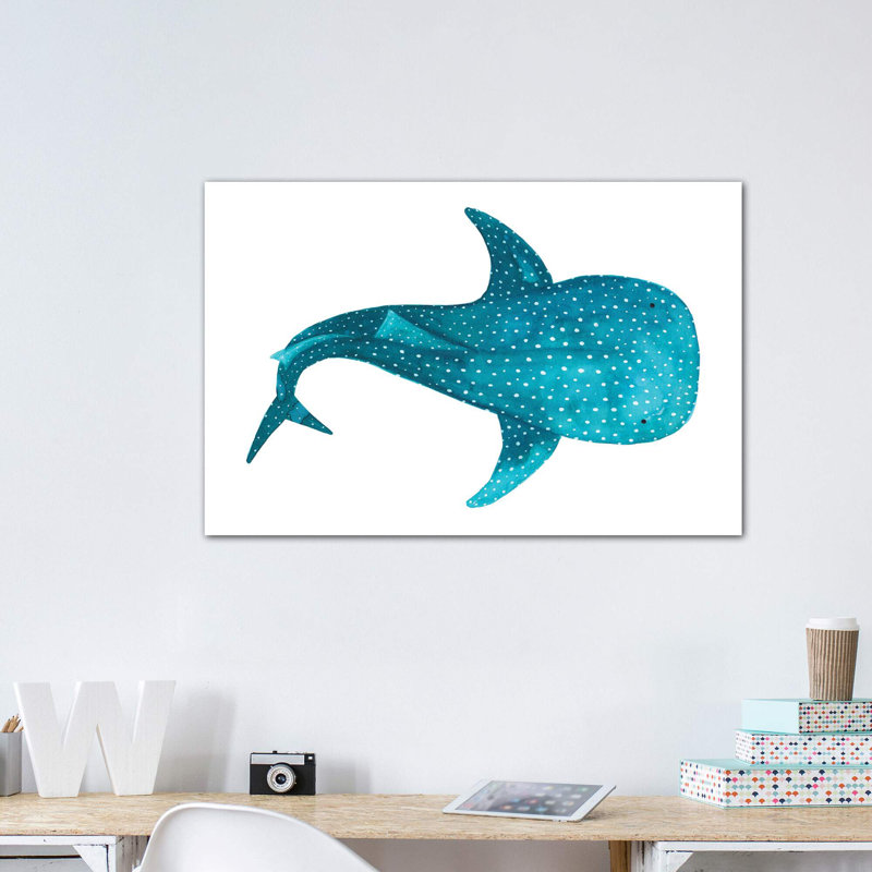 " Whale Shark II ", Wrapped Canvas, No Mat, 32" H x 48" W x 1.5" D