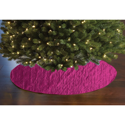Jupe d'arbre de Noël en taffetas froissé