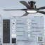 52" Flush Mount Ceiling Fan With Rgb Ring Light-484084971