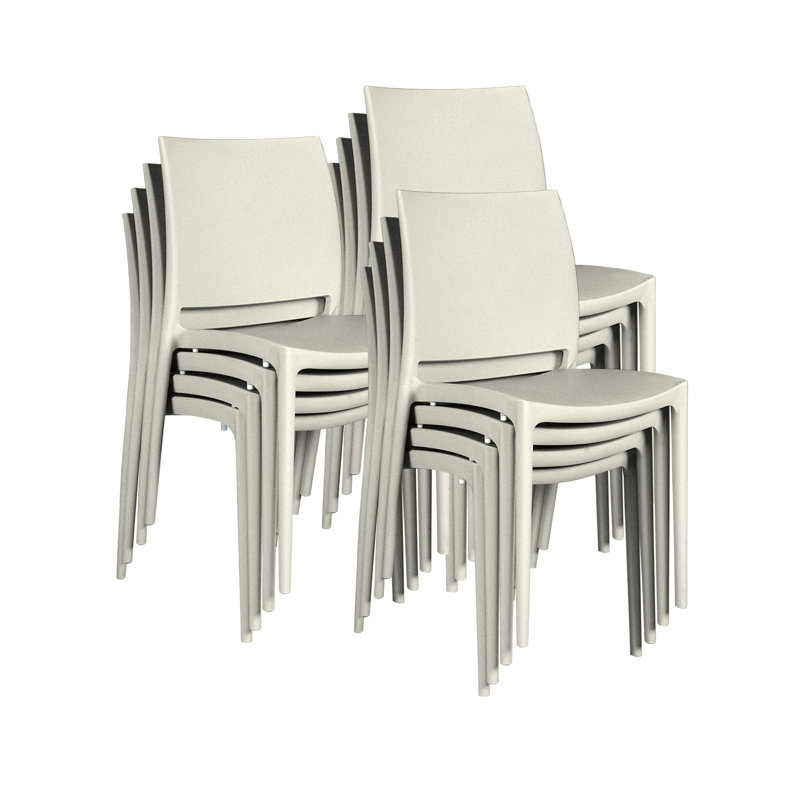 Chaise empilable intérieure / extérieure en plastique Niche Terrace, White