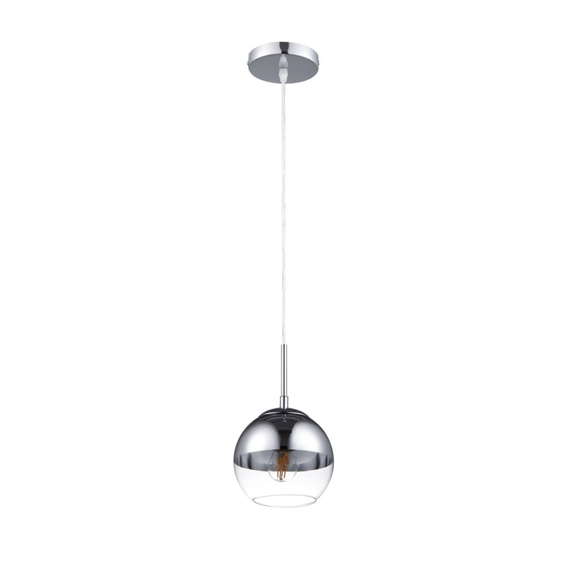 Luminaire suspendu 1 lumière à 1 lumière, Argent