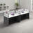 Rectangle 2 Person Benching Workstation with Cable