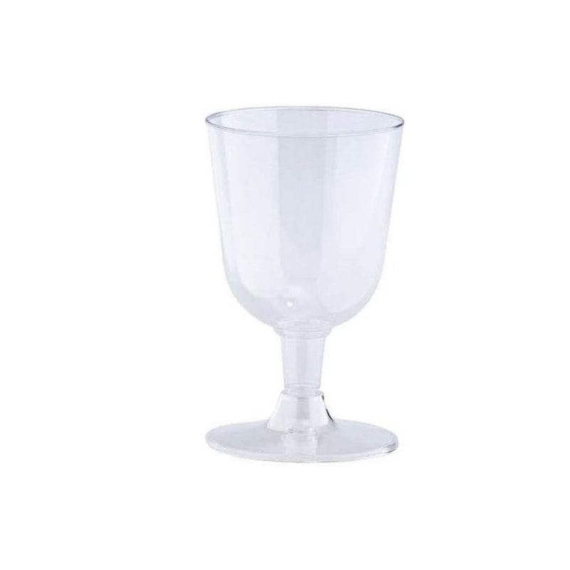 Verre à vin tulipe en plastique transparent 5 oz Ecoqualité - Coupes à vin jetables pour les mariages, fêtes, fêtes, anniversaires, fêtes et événements spéciaux (300)