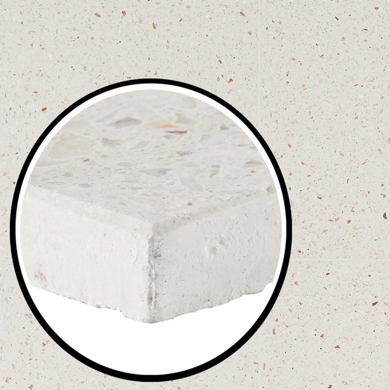 True Terrazzo 16x16 Polished Terrazzo Tile, Kashmir Beige
