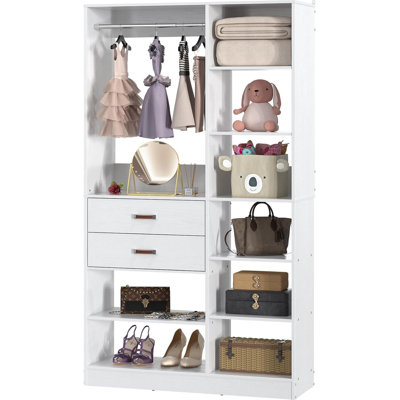 Closet System With Wooden Drawers